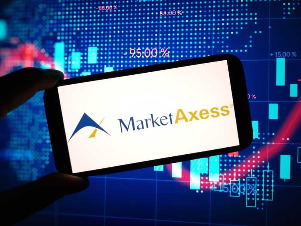 MarketAxess Holdings Inc_ logo with data background by-Piotr Swat via Shutterstock